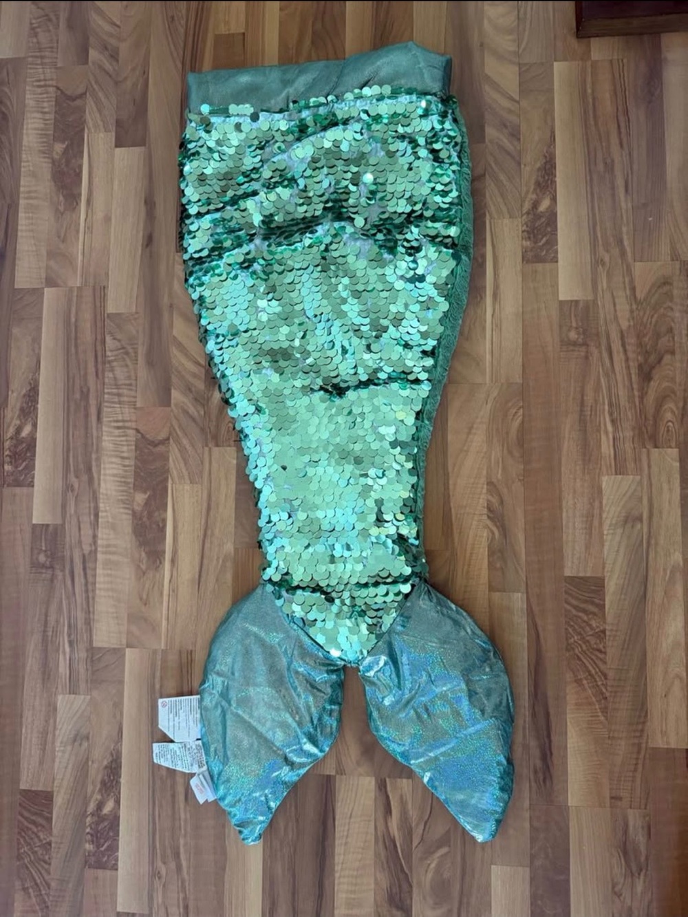 Kids Mermaid Tail blanket - Green Sequin